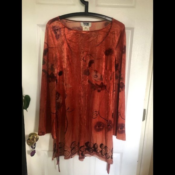 Trend Les Copains Tops - Trend Les Copains vintage designer velvet tunic